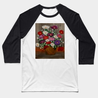 abstract carnations in a gold vase Baseball T-Shirt